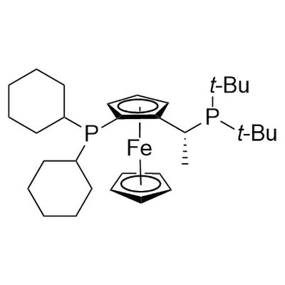 (R)-(-)-1-[(S)-2-(二環(huán)己基膦)二茂鐵]乙基二叔丁基膦,(R)-1-[(Sp)-2-(Dicyclohexylphosphino)ferrocenyl]ethyl di-tert-butylphospine