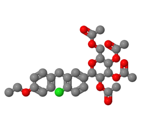 (2R,3R,4R,5S,6S)-2-(乙酰氧基甲基)-6-(4-氯-3-(4-乙氧基苄基)苯基)四氢-2H-吡喃-3,4,5-三乙酸酯,D-Glucitol, 1,5-anhydro-1-C-[4-chloro-3-[(4-ethoxyphenyl)Methyl]phenyl]-, tetraacetate, (1S)-