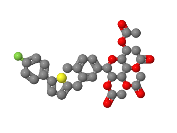 卡格列净中间体2,D-Glucitol, 1,5-anhydro-1-C-[3-[[5-(4-fluorophenyl)-2-thienyl]Methyl]-4-Methylphenyl]-, tetraacetate, (1S)- (9CI)