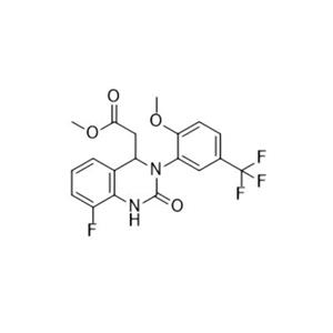 2-(8-氟-3-(2-甲氧基-5-(三氟甲基)苯基)-2-氧代-1,2,3,4-四氢喹唑啉-4-基)乙酸甲酯,2-(8-fluoro-3-(2-methoxy-5-(trifluoromethyl)phenyl)-2-oxo-1,2,3,4-tetrahydroquinazolin-4-yl)acetatic acid methyl ester