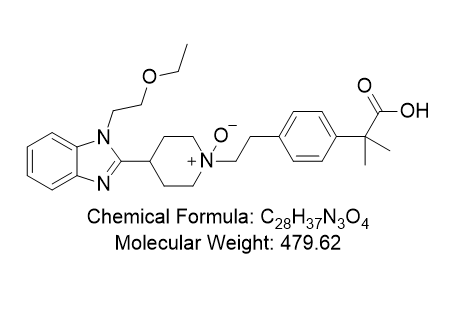 比拉斯汀雜質(zhì)03,1-(4-(2-carboxypropan-2-yl)phenethyl)-4-(1-(2-ethoxyethyl)-1H-benzo[d]imidazol-2-yl)piperidine 1-oxide