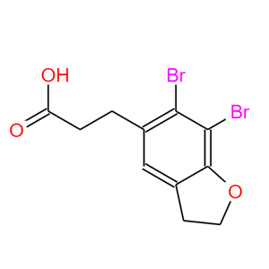 雷美替胺杂质H,3-(6,7-Dibromo-2,3-dihydrobenzofuran-5-yl)propanoic Acid