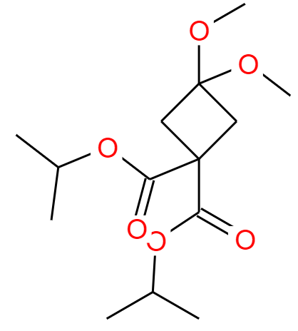 3,3-二甲氧基环丙烷-1,1-二甲酸异丙酯,dipropan-2-yl 3,3-dimethoxycyclobutane-1,1-dicarboxylate