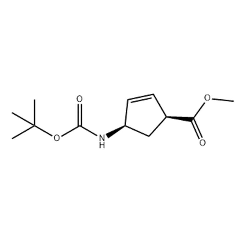 (1S,4R)-4 -(叔丁氧羰基氨基)-环戊-2-烯基-1-甲酸甲酯,4-[[(1,1-DIMETHYLETHOXY)CARBONYL]AMINO]-2-CYCLOPENTENE-1-CARBOXYLIC ACID METHYL ESTER