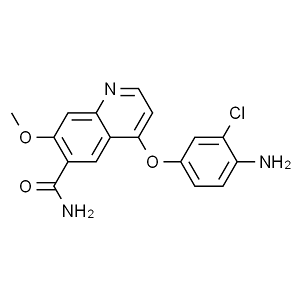 4-(4-氨基-3-氯苯酚基)-7-甲氧基喹啉-6-甲酰胺,4-(4-amino-3-chlorophenoxy)-7-methoxyquinoline-6-carboxamide