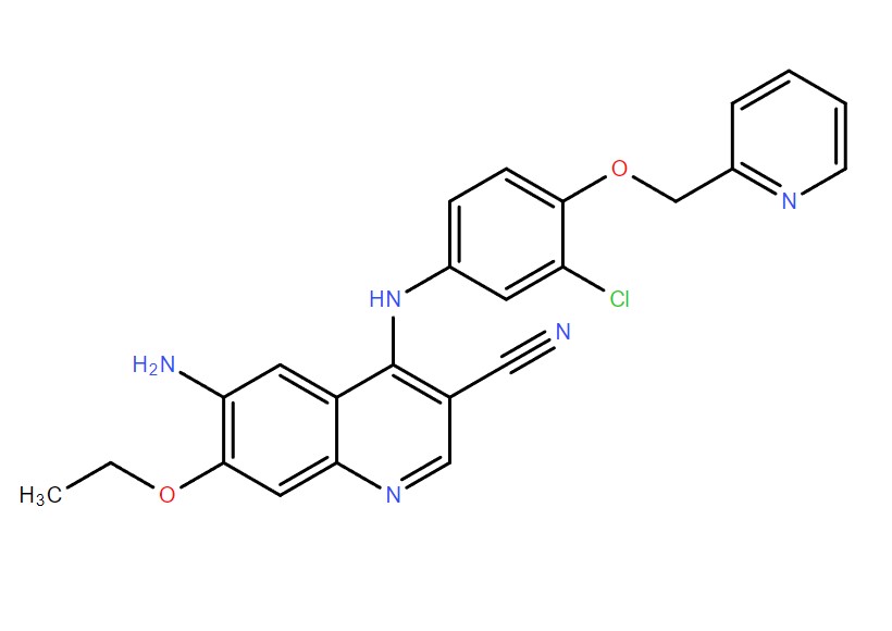 6-氨基-4-(3-氯-4-(吡啶-2-取代甲氧基)苯胺)-7-乙氧基喹啉-3-甲腈,6-amino-4-(3-chloro-4-(pyridin-2-ylmethoxy)phenylamino)-7-ethoxyquinoline-3-carbonitrile