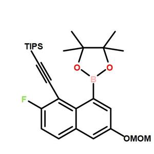 ((2-fluoro-6-(methoxymethoxy)-8-(4,4,5,5-tetramethyl-1,3,2-dioxaborolan-2-yl)naphthalen-1-yl)ethynyl)triisopropylsilane