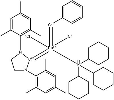 Grubbs 2 代催化剂,1,3-Bis(2,4,6-trimethylphenyl)-2-(imidazolidinylidene)(dichlorophenylmethylene)(tricyclohexylphosphine)ruthenium