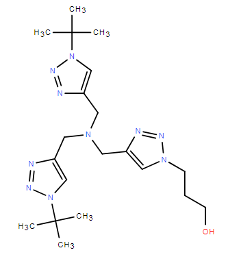 3-(4-((雙((1-(叔丁基)-1H-1,2,3-三唑-4-基)甲基)氨基)甲基)-1H-1,2,3-三唑-1-基)丙-1-醇,3-(4-((Bis((1-(tert-butyl)-1H-1,2,3-triazol-4-yl)methyl)amino)methyl)-1H-1,2,3-triazol-1-yl)propan-1-ol