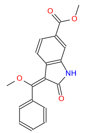 BIBF1120中间体,(3E)-2,3-Dihydro-3-(methoxyphenylmethylene)-2-oxo-1H-indole-6-carboxylic acid methyl ester