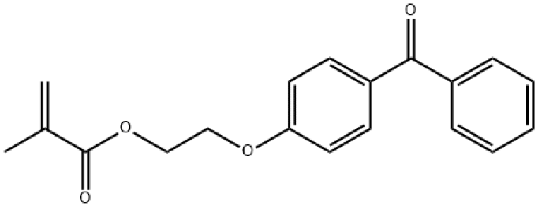 4-羟乙烯基氧基二苯甲酮甲基丙烯酸酯,2-Propenoic acid, 2-methyl-, 2-(4-benzoylphenoxy)ethyl ester