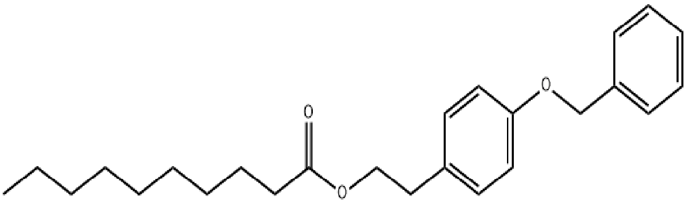 4-苄氧基苯基乙基葵酸酯,Decanoic acid, 2-[4-(phenylMethoxy)phenyl]ethyl ester