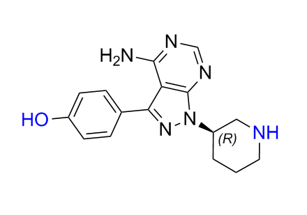 依鲁替尼杂质17,(R)-4-(4-amino-1-(piperidin-3-yl)-1H-pyrazolo[3,4-d]pyrimidin-3-yl)phenol