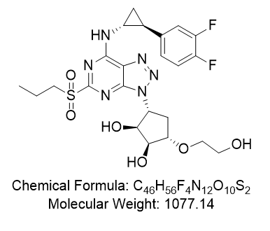 替格瑞洛杂质04,(1S,2S,3R,5S)-3-(7-(((1R,2S)-2-(3,4-difluorophenyl)cyclopropyl)amino)-5-(propylsulfonyl)-3H-[1,2,3]triazolo[4,5-d]pyrimidin-3-yl)-5-(2-hydroxyethoxy)cyclopentane-1,2-diol