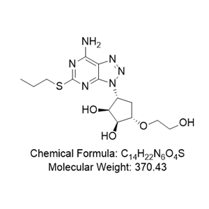 替格瑞洛杂质01,(1S,2S,3R,5S)-3-(7-amino-5-(propylthio)-3H-[1,2,3]triazolo[4,5-d]pyrimidin-3-yl)-5-(2-hydroxyethoxy)cyclopentane-1,2-diol