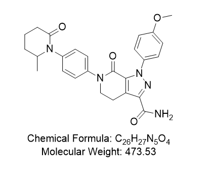 阿哌沙班杂质04,1H-Pyrazolo[3,4-c]pyridine-3-carboxamide,  4,5,6,7-tetrahydro-1-(4-methoxyphenyl)-7-oxo-6-[4-(2-oxo-1-piperidinyl)phenyl]-