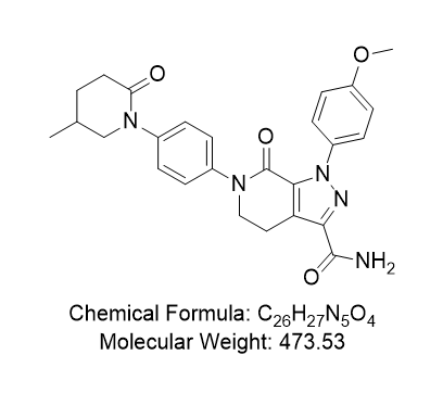 阿哌沙班杂质05,1-(4-methoxyphenyl)-6-(4-(5-methyl-2-oxopiperidin-1-yl)phenyl)-7-oxo-4,5,6,7-tetrahydro-1H-pyrazolo[3,4-c]pyridine-3-carboxamide