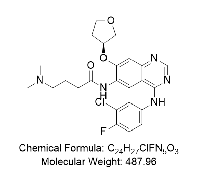 阿法替尼雜質(zhì)04,(S)-N-(4-((3-chloro-4-fluorophenyl)amino)-7-((tetrahydrofuran-3-yl)oxy)quinazolin-6-yl)-4-(dimethylamino)butanamide