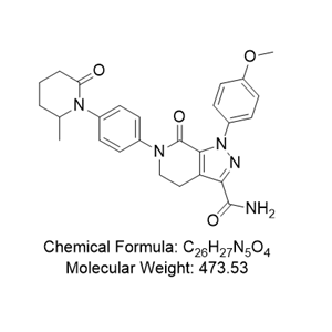 阿哌沙班杂质04,1H-Pyrazolo[3,4-c]pyridine-3-carboxamide,  4,5,6,7-tetrahydro-1-(4-methoxyphenyl)-7-oxo-6-[4-(2-oxo-1-piperidinyl)phenyl]-
