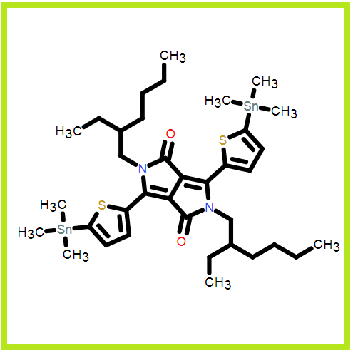 2,5-二(2-乙基己基)-3,6-二(5-三甲基錫)-吡咯并吡咯二酮,2,5-Bis(2-ethylhexyl)-3,6-bis(5-(trimethylstannyl)thiophen-2-yl)pyrrolo[3,4-c]pyrrole-1,4(2H,5H)-dione