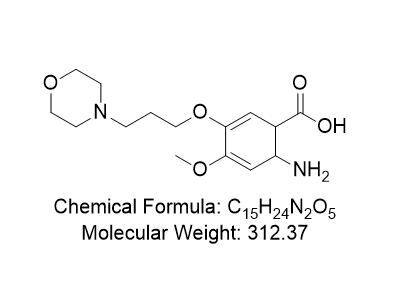 吉非替尼杂质02,6-amino-4-methoxy-3-(3-morpholinopropoxy)cyclohexa-2,4-diene-1-carboxylic acid