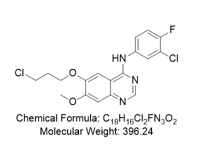 吉非替尼杂质12,N-(3-chloro-4-fluorophenyl)-6-(3-chloropropoxy)-7-methoxyquinazolin-4-amine