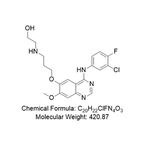 吉非替尼杂质04,2-((3-((4-((3-chloro-4-fluorophenyl)amino)-7-methoxyquinazolin-6-yl)oxy)propyl)amino)ethan-1-ol