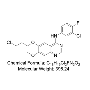 吉非替尼杂质12,N-(3-chloro-4-fluorophenyl)-6-(3-chloropropoxy)-7-methoxyquinazolin-4-amine