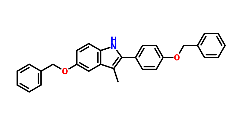 3-甲基-5-苄氧基-2-(4-苄氧基苯基)-1H-吲哚,3-METHYL-5-(PHENYLMETHOXY)-2-[4-(PHENYLMETHOXY)PHENYL]-1H-INDOLE