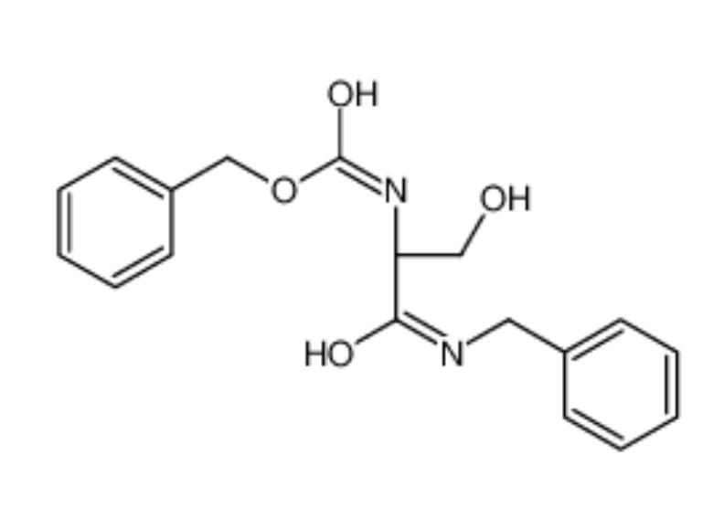 (R)-N-苄基-2-(苄氧羰基氨基)-3-羟基丙酰胺,N-[(1R)-1-(Hydroxymethyl)-2-oxo-2-[(phenylmethyl)amino]ethyl]carbamic acid benzyl ester