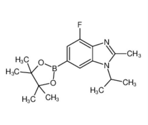 4-氟-2-甲基-1-(异丙基)-6-(4,4,5,5-四甲基-1,3,2-二氧杂环己硼烷-2-基)-1H-苯并咪唑,1H-BenziMidazole, 4-fluoro-2-Methyl-1-(1-Methylethyl)-6-(4,4,5,5-tetraMethyl-1,3,2-dioxaborolan-2-yl)-
