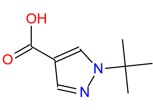 1-叔丁基吡唑-4-甲酸,1-tert-butyl-1H-pyrazole-4-carboxylic acid