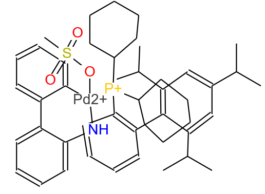 甲烷磺酸(2-二环己基膦基-2',4',6'-三异丙基-1,1'-联苯基)(2'-氨基-1,1'-联苯-2-基)钯(II) XPhos Pd G3,Methanesulfonato(2-dicyclohexylphosphino-2',4',6'-tri-i-propyl-1,1'-biphenyl)(2'-amino-1,1'-biphenyl-2-yl)palladium(II)