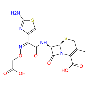 头孢克肟杂质E,(6R,7R)-7-[[(2Z)-2-(2-amino-1,3-thiazol-4-yl)-2-(carboxymethoxyimino)acetyl]amino]-3-methyl-8-oxo-5-thia-1-azabicyclo[4.2.0]oct-2-ene-2-carboxylic acid