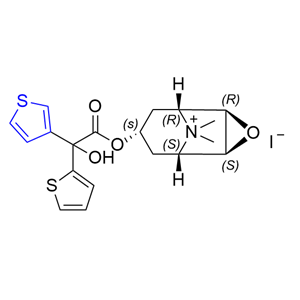 噻托溴铵杂质10,(1R,2R,4S,5S,7s)-7-(2-hydroxy-2-(thiophen-2-yl)-2-(thiophen-3-yl)acetoxy)-9,9-dimethyl-3-oxa-9-azatricyclo[3.3.1.02,4]nonan-9-ium bromide