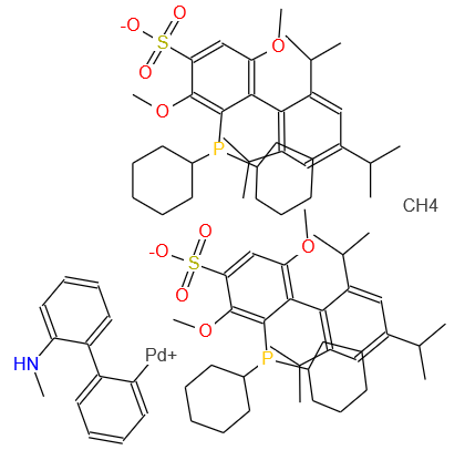 (2-二环己基膦-3,6-二甲氧基-2',4',6'-三异丙基-1,1'-联苯)(2'-甲基氨基-1,1'-联苯-2-基)甲磺酸钯(II),BrettPhos Pd G4