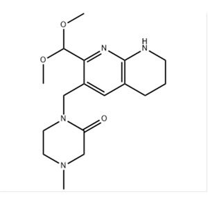 1-[[2-（二甲氧基甲基）-5,6,7,8-四氢-1,8-二氮杂萘-3-基]甲基]-4-甲基-2-哌嗪酮