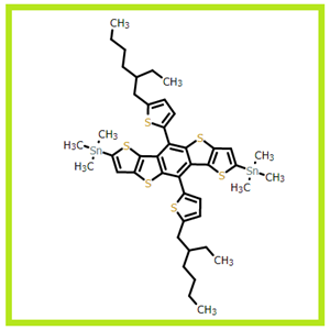 2,7-雙(三甲基錫基)-5,10-雙(2-乙基己基噻吩基) 苯并[1,2-b:4,5-b']二(噻吩并[3,2-b]噻吩)