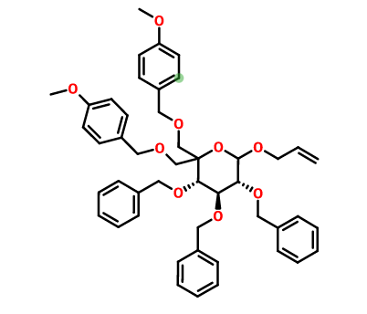 埃格列净中间体,(3S,4S,5R)-6-(allyloxy)-3,4,5-tris(benzyloxy)-2,2-bis(((4-methoxybenzyl)oxy)methyl)tetrahydro-2H-pyran
