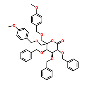 (3R,4S,5S)-3,4,5-tris-benzyloxy-6,6-bis-(4-methoxybenzyloxymethyl)tetrahydropyran-2-one