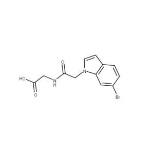 2-[2-(6-Br-1H-Indol-1-yl)acetamido]acetic acid