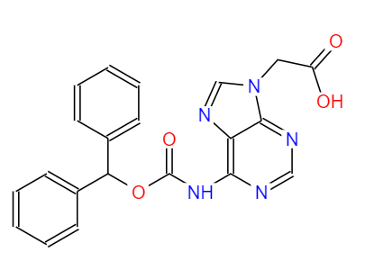 6-N-(二苯甲氧羰基)腺嘌呤-9-乙酸,(6-BENZHYDRYLOXYCARBONYLAMINO-PURIN-9-YL)-ACETIC ACID