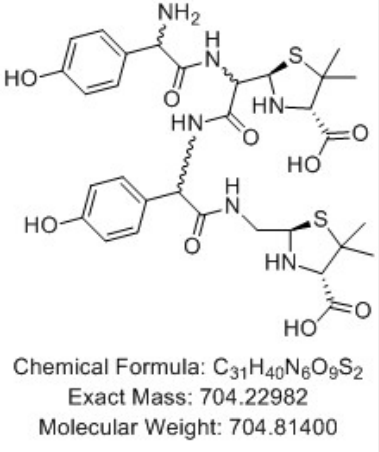 阿莫西林噻唑酸与阿莫西林脱酸噻唑酸二聚体1,2,3,4混合物,the Mixture of Dimers 1,2,3 ,4 of Amoxicillin