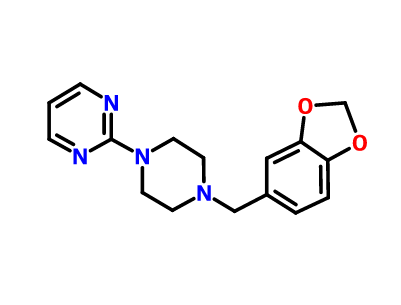 吡貝地爾,2-[4-(1,3-Benzodioxol-5-ylmethyl)piperazin-1-yl]pyrimidine