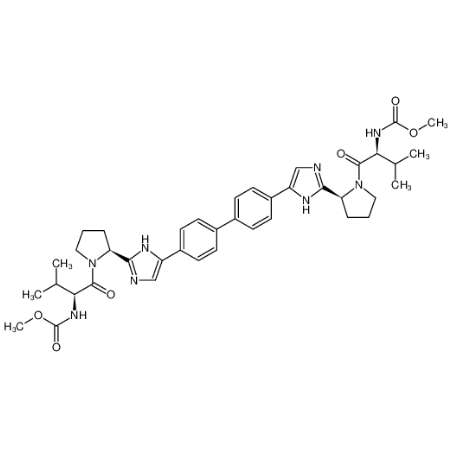 达卡他韦（Daclatasvir，BMS-790052）,dimethyl (2S,2'S)-1,1'-((2S,2'S)-2,2'-(4,4'-(biphenyl-4,4'-diyl)bis(1H-imidazole-4,2-diyl))bis(pyrrolidine-2,1-diyl))bis(3-methyl-1-oxobutane-2,1-diyl)dicarbamate