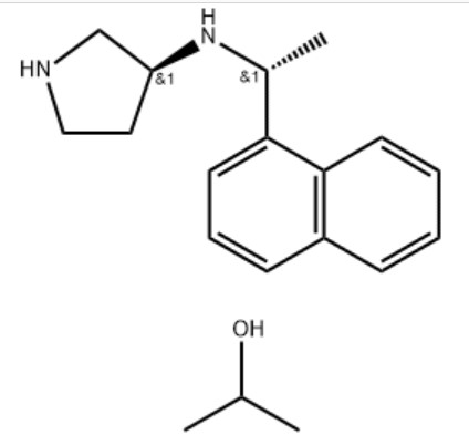 伊萬卡塞中間體3,propan-2-olcompoundwith(S)-N-((R)-1-(naphthalen-1-yl)ethyl)pyrrolidin-3-amine (1:1)