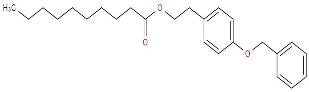 4-苄氧基苯基乙基葵酸酯,Decanoicacid,2-[4-(phenylMethoxy)phenyl]ethylester
