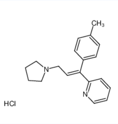 2-(1-(4-甲基苯基)-3-(1-吡咯烷基)-1-丙烯基)吡啶鹽酸鹽,TRIPROLIDINE HYDROCHLORIDE