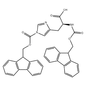 N,1-二-Fmoc-L-组氨酸,N,N'-Bis(9-fluorenylmethyloxycarbonyl)-L-histidine