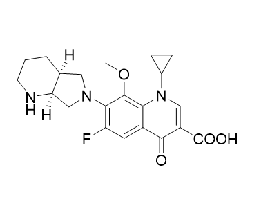 盐酸莫西沙星,1-cyclopropyl-6-fluoro-7-((4aS,7aS)-hexahydro-1H-pyrrolo[3,4-b]pyridin-6(2H)-yl)-8-methoxy-4-oxo-1,4-dihydroquinoline-3-carboxylic acid